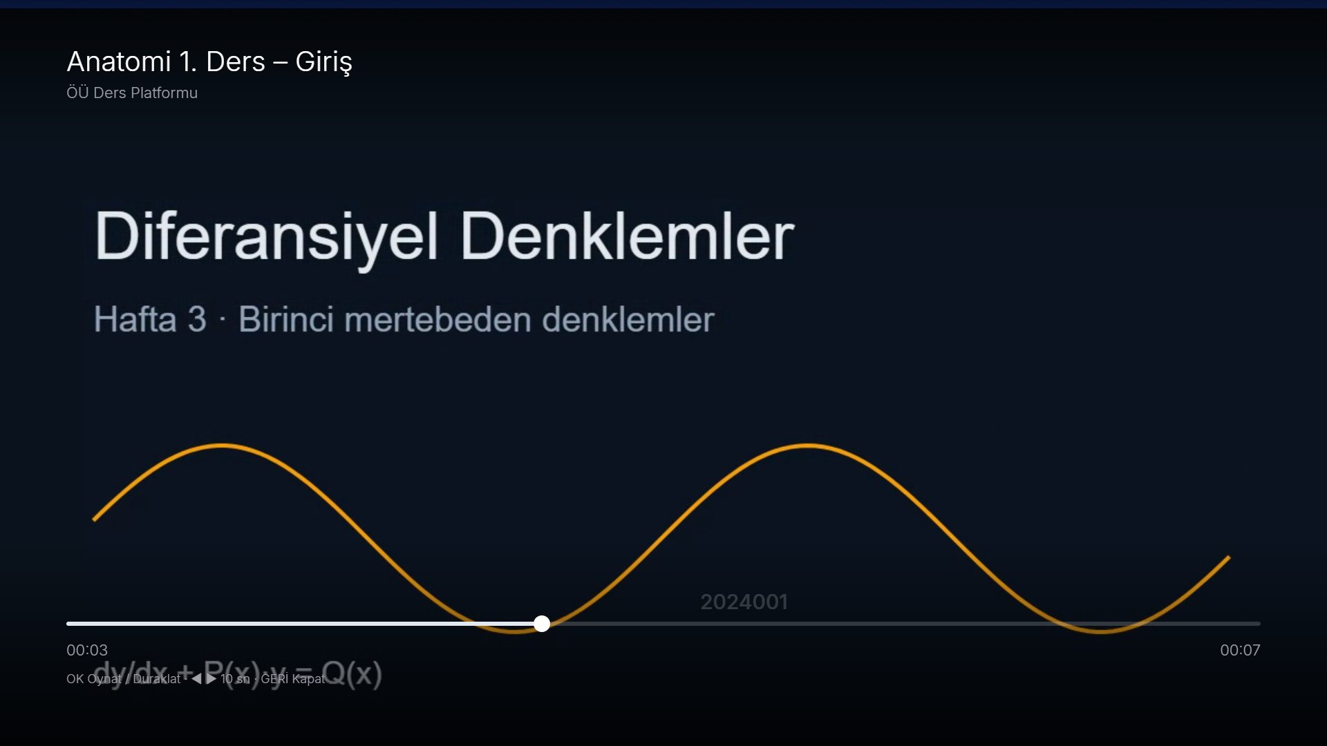 Filigranlı ders oynatıcı